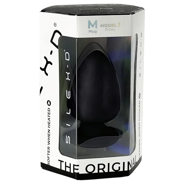 Silexd M - alakítható anál plug - 11 cm (fekete)