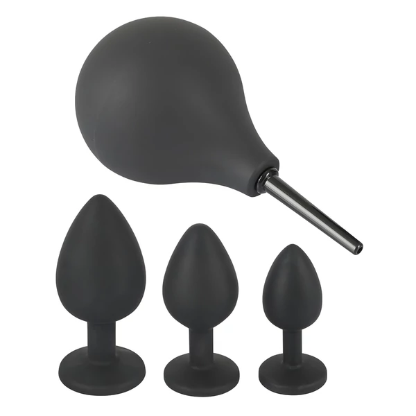 Black Velvets - anál plug szett (4 részes, fekete)