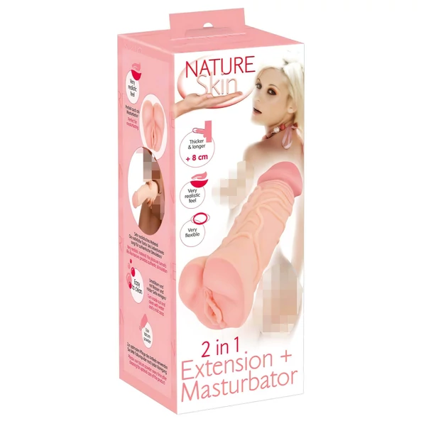 Nature Skin - 2in1 műpunci és péniszköpeny (testszínű)