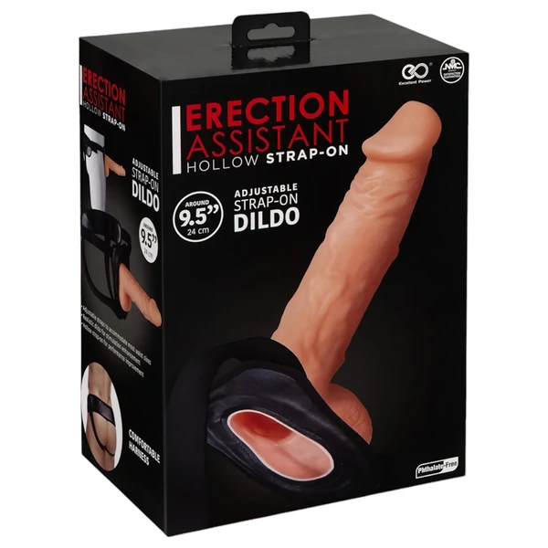 Erection Assistant - üreges felcsatolható dildó (natúr)