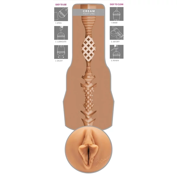 Fleshlight Autumn Falls Cream - élethű vagina (testszínű)