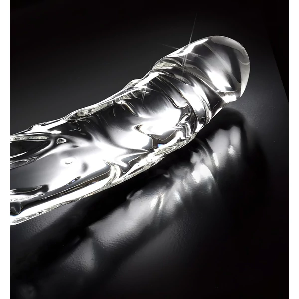 Icicles No. 62 - péniszes üveg dildó (átlátszó)