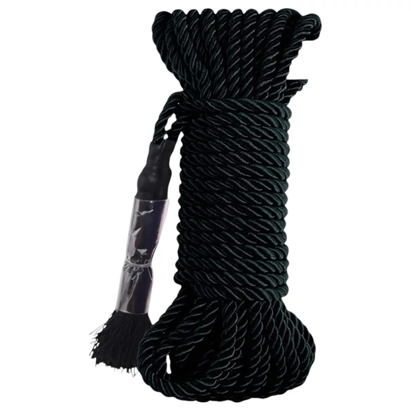 Fetish Silky Rope - shibari bondage kötél (10 m, fekete)