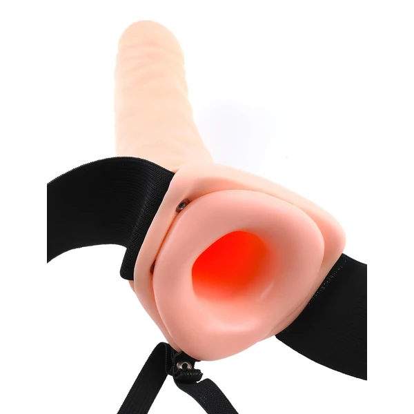 Pipedream - Fetish Strap-On 8 - felcsatolható, üreges vibrátor (testszínű)