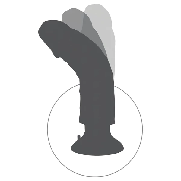 King Cock 9 - hajlítható, tapadókorongos vibrátor (26 cm, natúr)