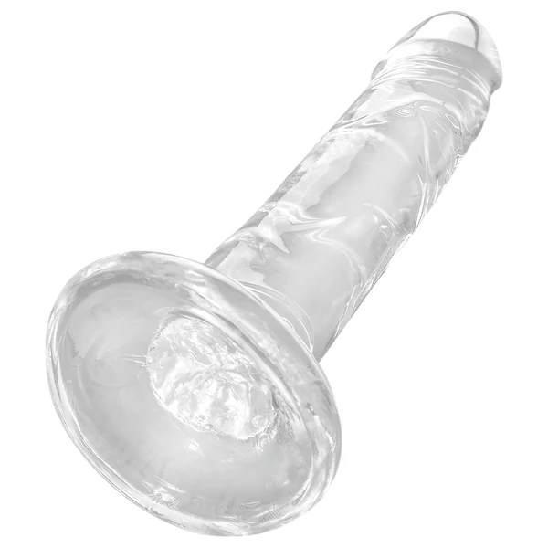 King Cock Clear 6 - tapadókorongos dildó (15 cm)