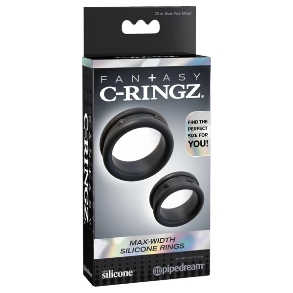 Pipedream - Fantasy C-Ringz - pénisz- és heregyűrű (fekete)