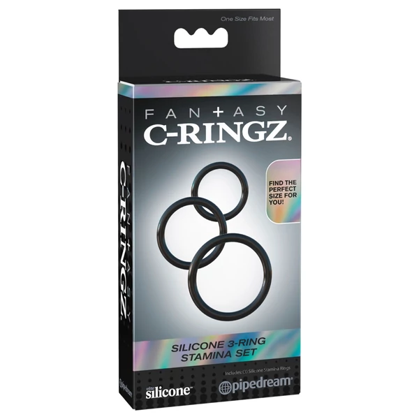 Fantasy C-Ringz - péniszgyűrű trió (fekete)
