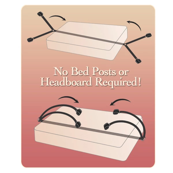 Fetish Fantasy - ágyhoz kötöző szett (fekete)