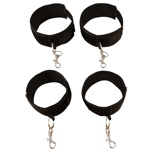 Fetish Fantasy - ágyhoz kötöző szett (fekete)