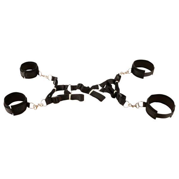 Fetish Fantasy - ágyhoz kötöző szett (fekete)