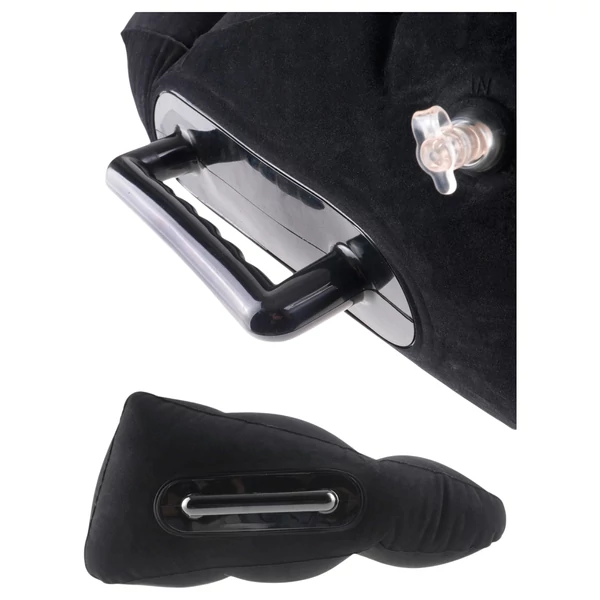 Fetish Fantasy - felfújható szexpárna kapaszkodóval (fekete)