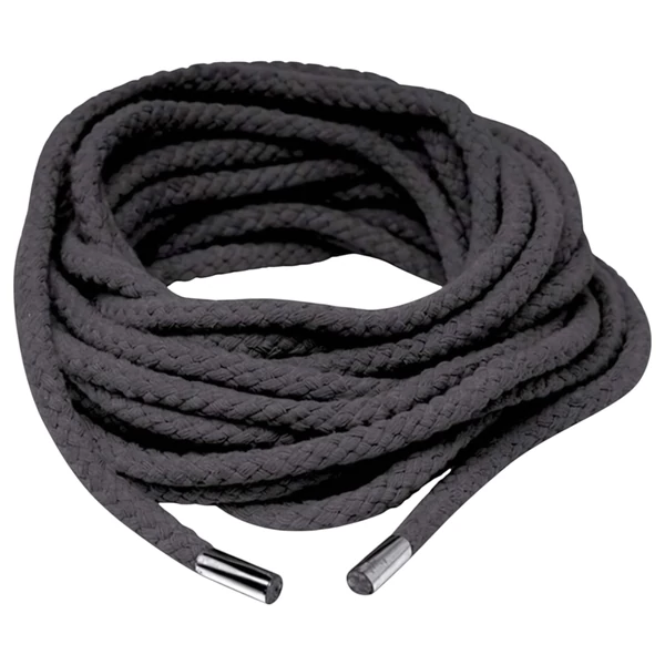 Fetish Silk Rope - selymes shibari bondage kötél (10 m, fekete)
