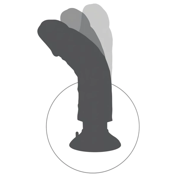 King Cock 8 - hajlítható, élethű vibrátor (25 cm)