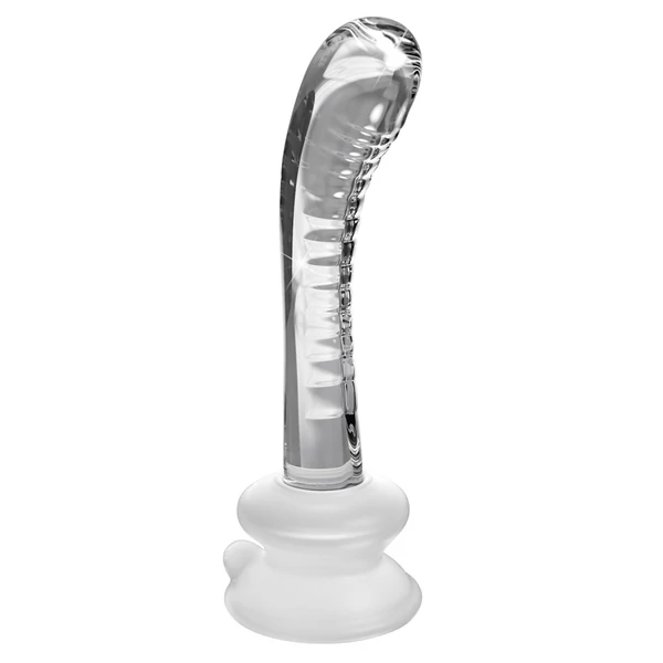 Icicles No. 88 - G+P-pont üveg dildó (áttetsző)