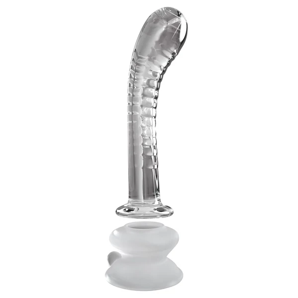 Icicles No. 88 - G+P-pont üveg dildó (áttetsző)