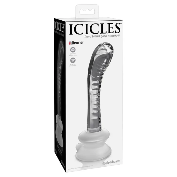 Icicles No. 88 - G+P-pont üveg dildó (áttetsző)