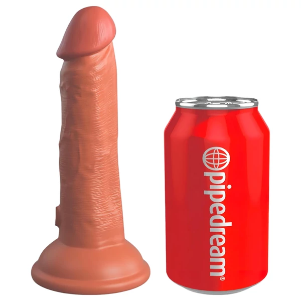 King Cock Elite 6 - tapadókorongos, élethű dildó (15 cm) - sötét