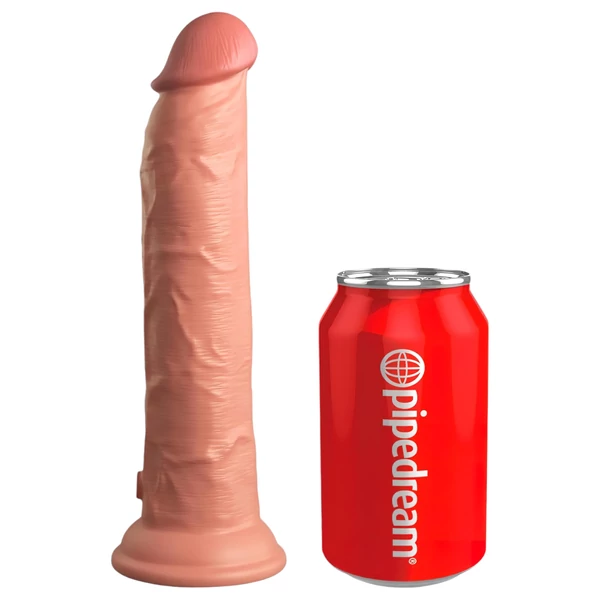 King Cock Elite 9 - tapadókorongos, élethű dildó (23 cm, natúr)