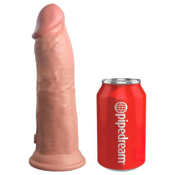 King Cock Elite 8 - tapadókorongos vibrátor (20 cm, testszínű)