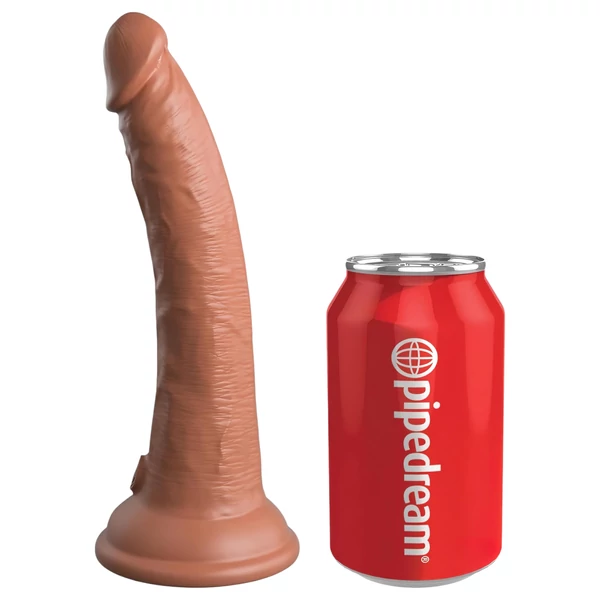 King Cock Elite Comfy - felcsatolható dildó hámmal (sötét testszínű)