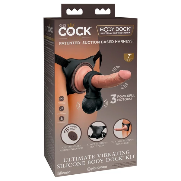 King Cock Elite Ultimate Vibrating - vibrációs felcsatolható szett