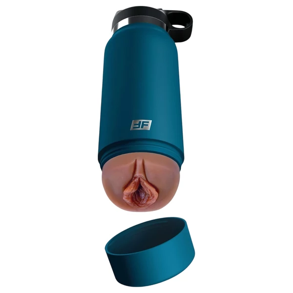 PDX - Fuck Flask Private Pleaser - művagina kulacsban (kék-barna)