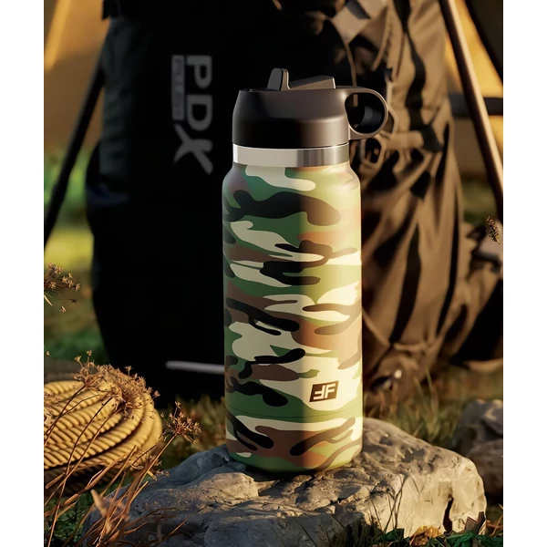 PDX - Fap Flask Happy Camper - maszturbátor kulacsban (zöld-fekete)