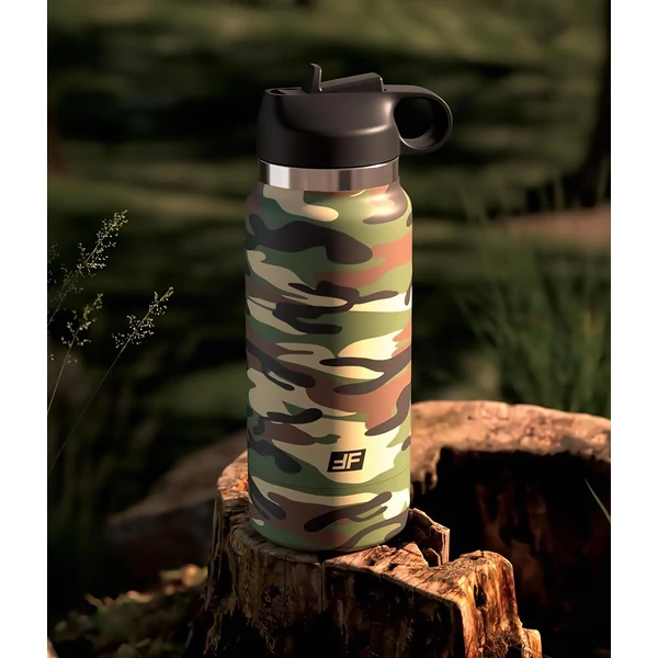 PDX - Fap Flask Happy Camper - maszturbátor kulacsban (zöld-fekete)