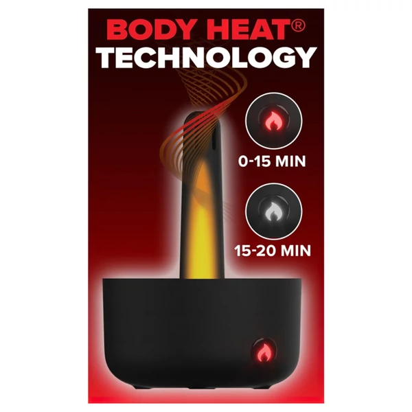 PDX Elite Milk Me Hotter - melegítő maszturbátor (fekete)