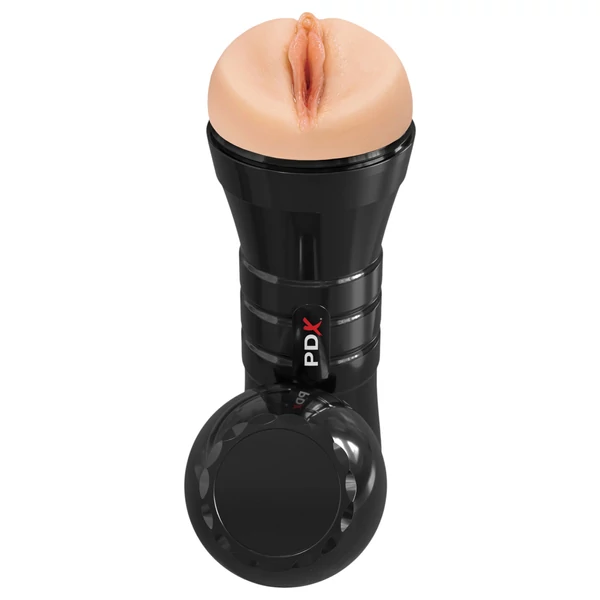 PDX Extreme Wet Pussy - élethű punci maszturbátor - XXL (fekete)
