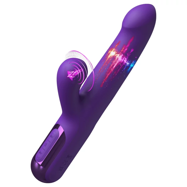 Fantasy For Her - 2in1 lökő vibrátor és csiklóizgató (lila)