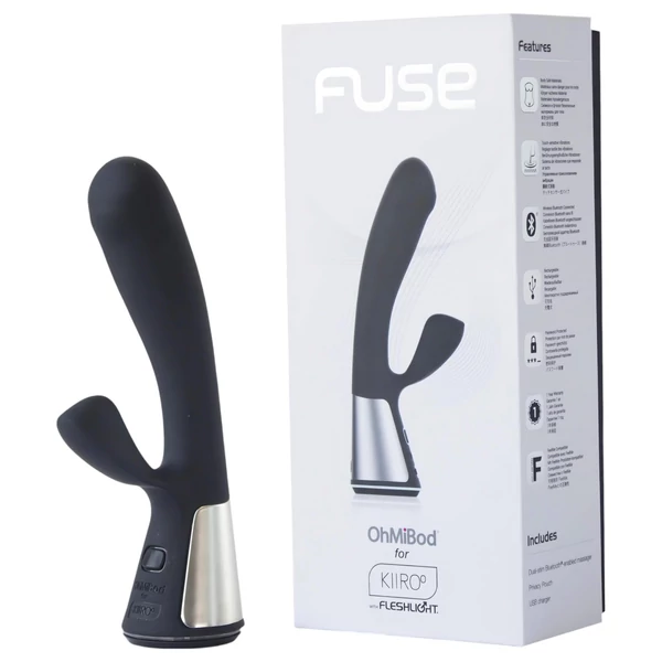 Fleshlight OhMiBod Kiiroo - App-vezérelt csiklókaros vibrátor (fekete)