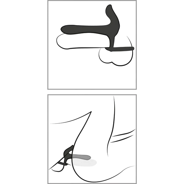 Black Velvets - akkus, 2in1 vibrátor és péniszgyűrű (fekete)