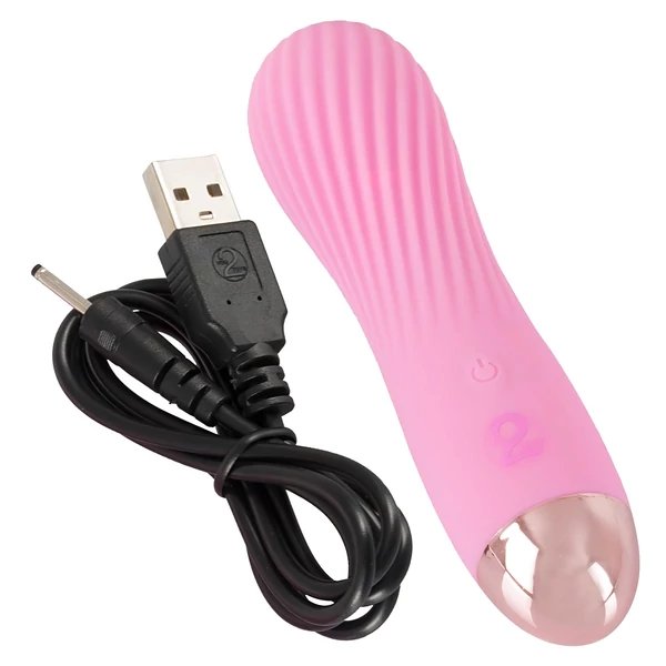 Cuties Mini - akkus, vízálló, spirál vibrátor (pink)