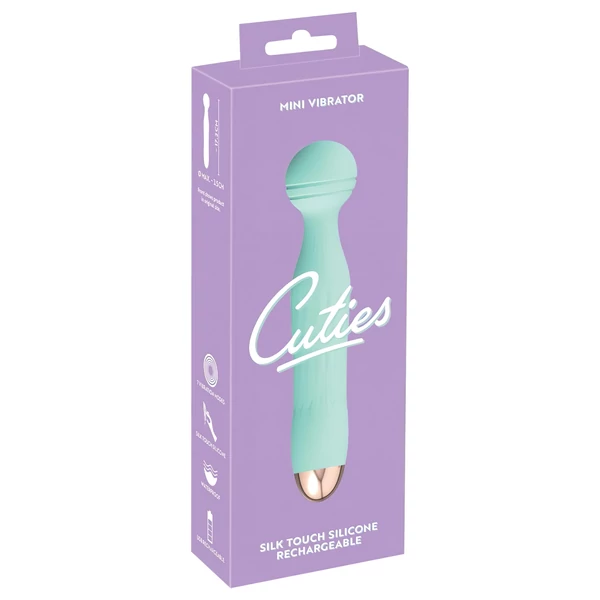 Cuties Mini Wand - akkus, vízálló, masszírozó vibrátor (zöld)