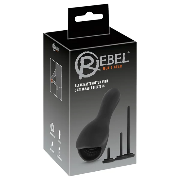 Rebel - makkvibrátor dilátorral (fekete)