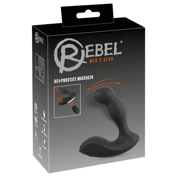 Rebel - akkus, távirányítós prosztata masszírozó vibrátor (fekete)