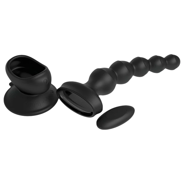 3Some wall banger Beads - prosztata vibrátor (fekete)