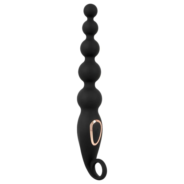 ANOS Anal Beads - gyöngyös anál vibrátor (fekete)