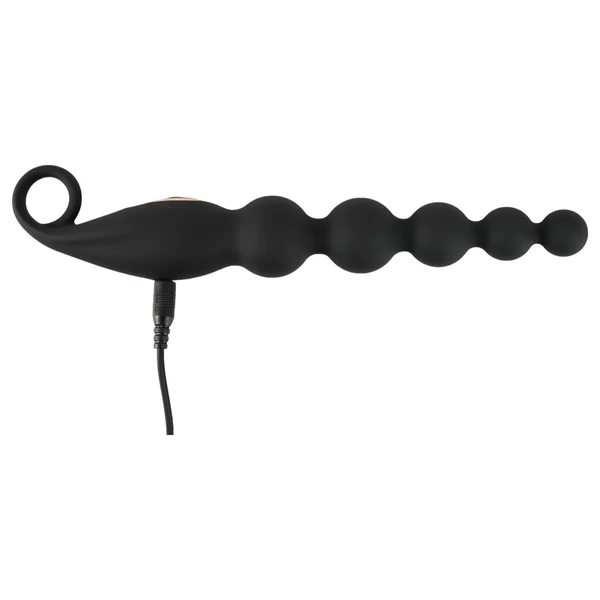 ANOS Anal Beads - gyöngyös anál vibrátor (fekete)