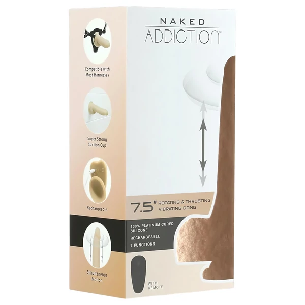 Naked Addiction Thrusting 7,5 - lökő vibrátor (19 cm, testszínű)