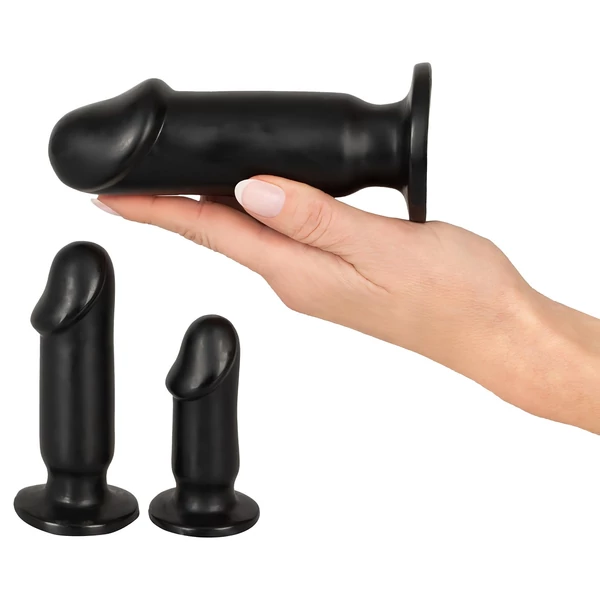 Anos Training Kit - anál plug szett (3 részes, fekete)