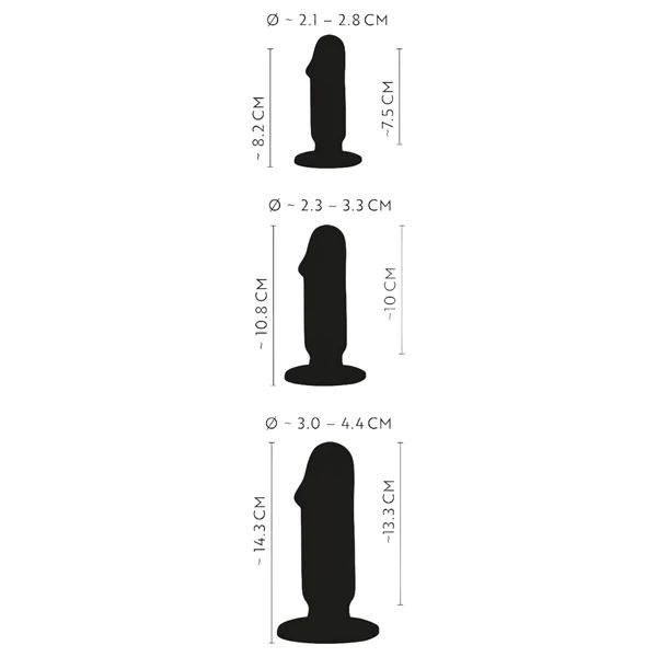 Anos Training Kit - anál plug szett (3 részes, fekete)