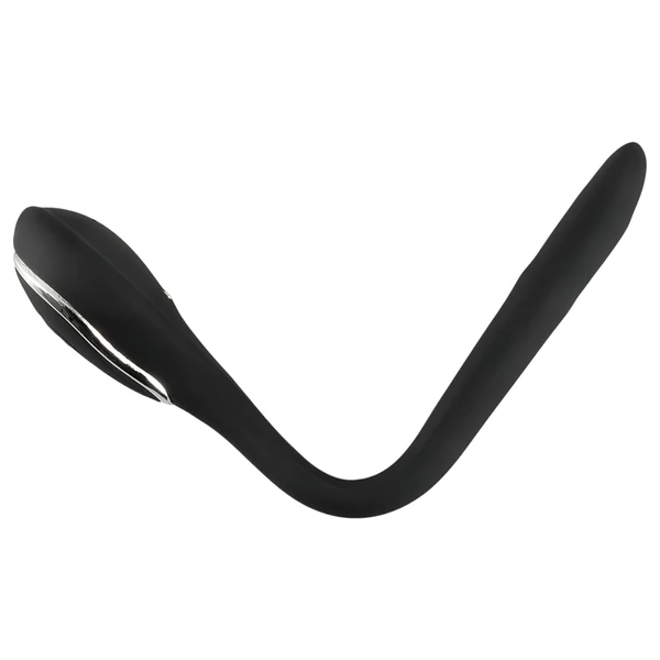 Penis Plug Dilator - akkus, vibrációs dilátor (1 cm, fekete)