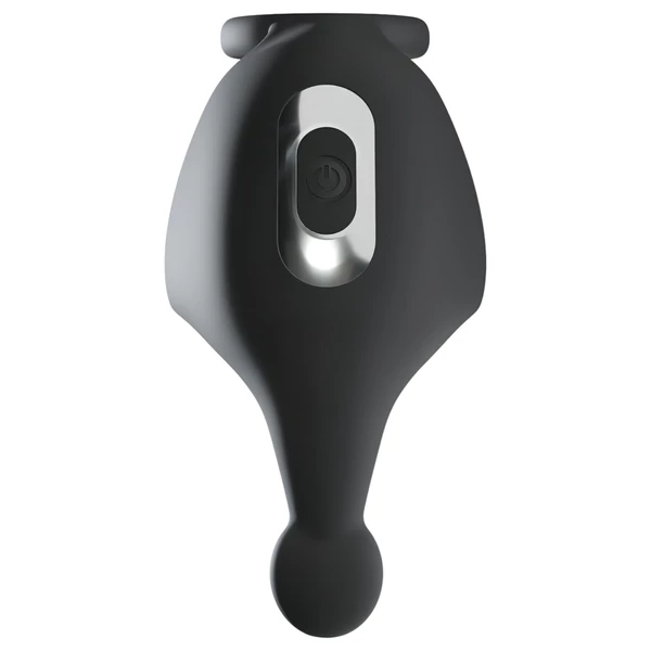 Rebel - akkus, péniszgyűrű és here vibrátor (fekete)