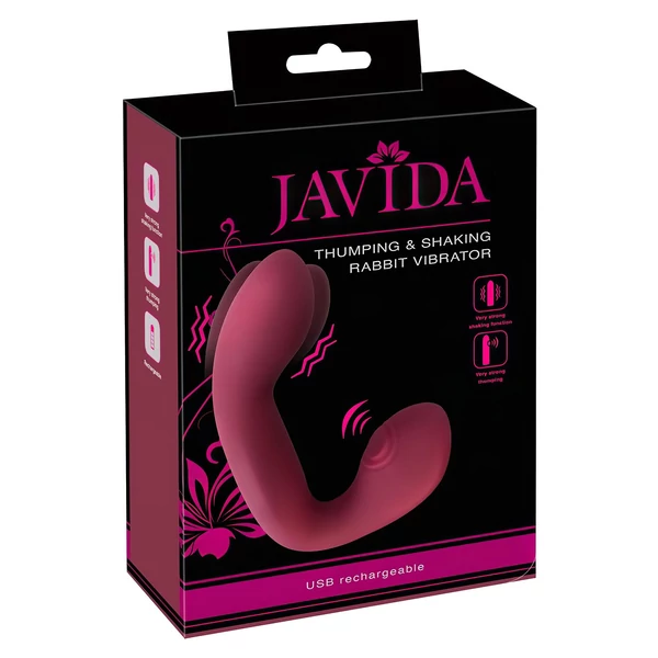 Javida Thumping - pulzáló G-pont és csikló vibrátor (piros)