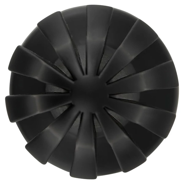 ANOS - bordázott puha butt plug - 7 cm (fekete)