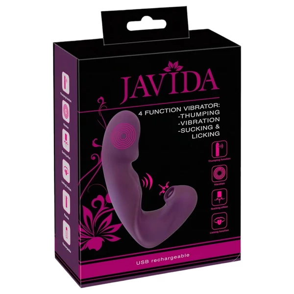 Javida - 4in1 csiklóizgató vibrátor (lila)