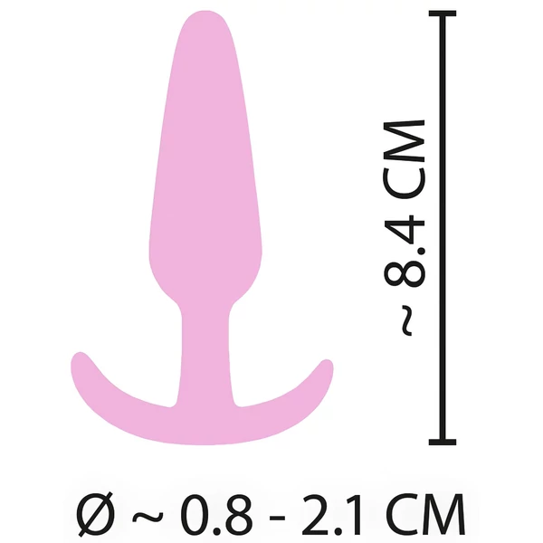 Cuties Mini Butt Plug - szilikon anál plug (pink, 2,1 cm)